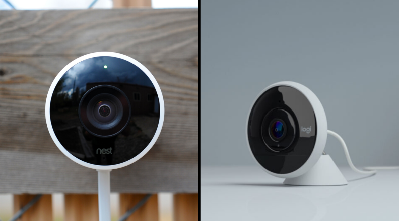 Nest Cam Outdoor and Logitech Circle 2