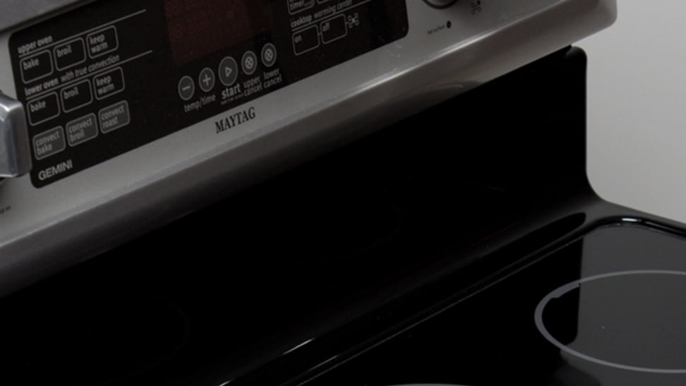 maytag electric smoothtop double oven range precision touch 750 series