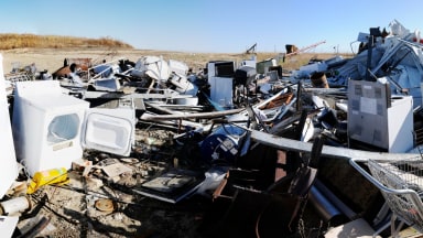 Appliances in a scrapyard