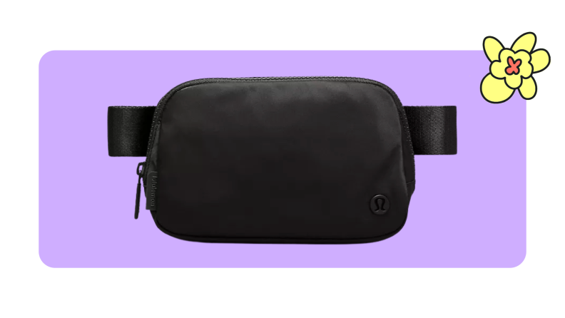 A black lululemon Everywhere Belt Bag.