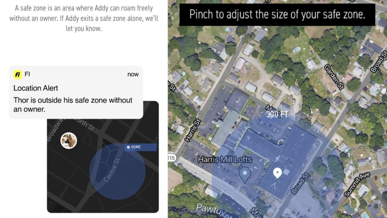 Fi only allows you to create a circular "base location."