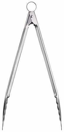 FrontTech BBQ Tongs 9-Inch Heavy Duty Stainless Steel Locking Kitchen Tongs 