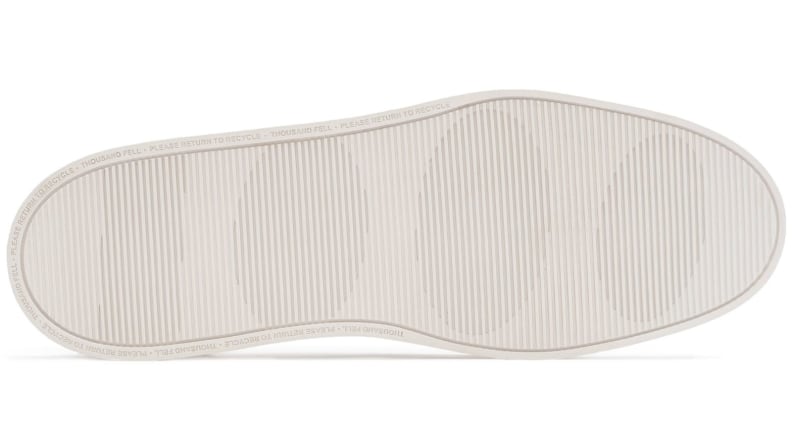 Underside of Thousand Fell Lace Up sneakers.