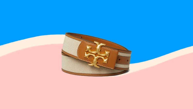 A tan belt.