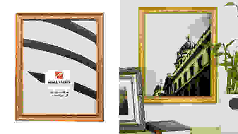This ornate frame is a clever way to incorporate Regency era home decor into your place.