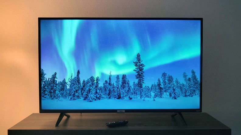 The TCL 4-Series displaying 4K content in a living room setting