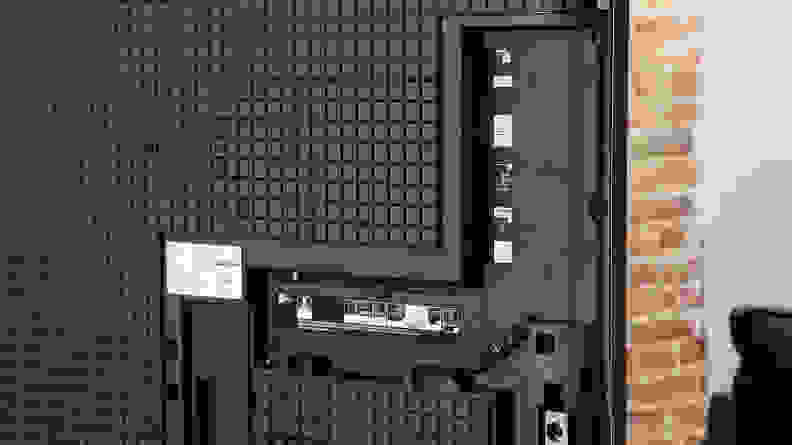 THe back of the Sony X93L Mini-LED, showing off the inputs.