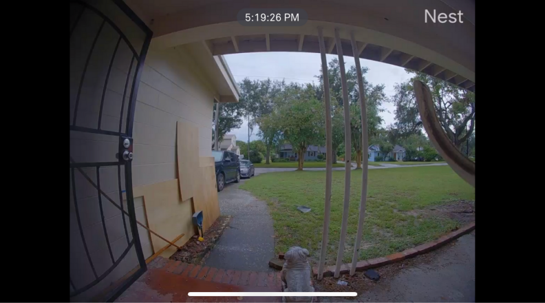 The daytime view from Google's Nest Hello smart video doorbell.