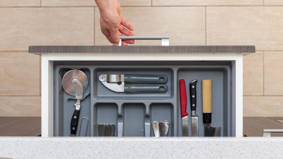 Lux Decor Collection Kitchen Utensils Set - Nylon and Stainless Steel  Cooking Utensils Set - Gray Kitchen Starter Set