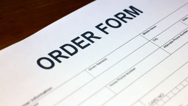 Blank order form