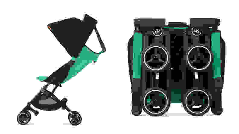 The updated and improved gb Pockit+ has a full canopy and still folds down small enough to fit under an airplane seat.
