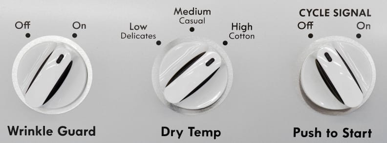 The Kenmore 62342's three temp settings and a Wrinkle Guard are almost as basic a feature set as you could find.