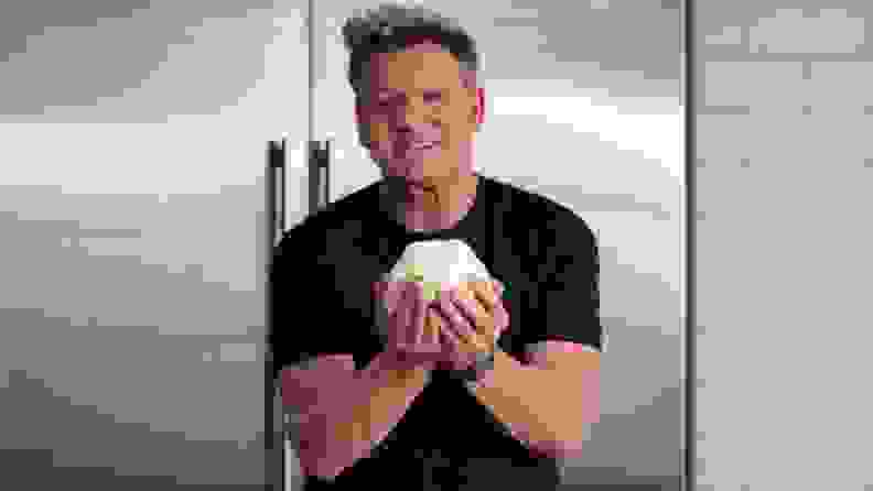 Gordon Ramsay adorably holding a cauliflower