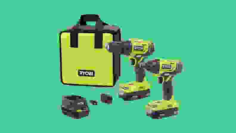 lime green tool set