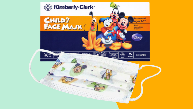 A Disney-themed pack of surgical masks.