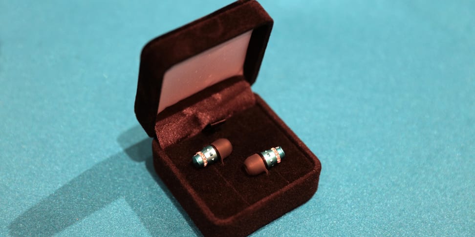 The Maroo Audio in-ears sitting in a jewelry case