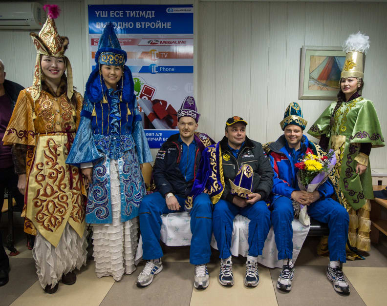 Soyuz Expedition 41 Arrival Ceremony