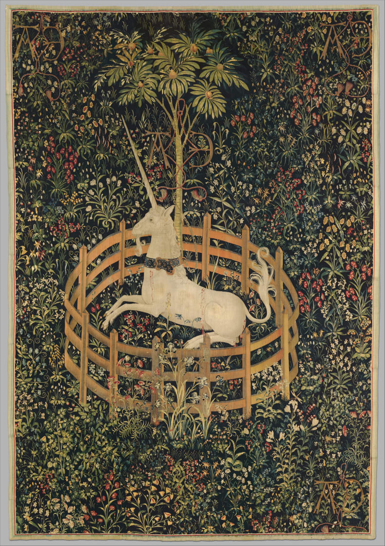 Unknown: "The Unicorn in Captivity (from the Unicorn Tapestries)"