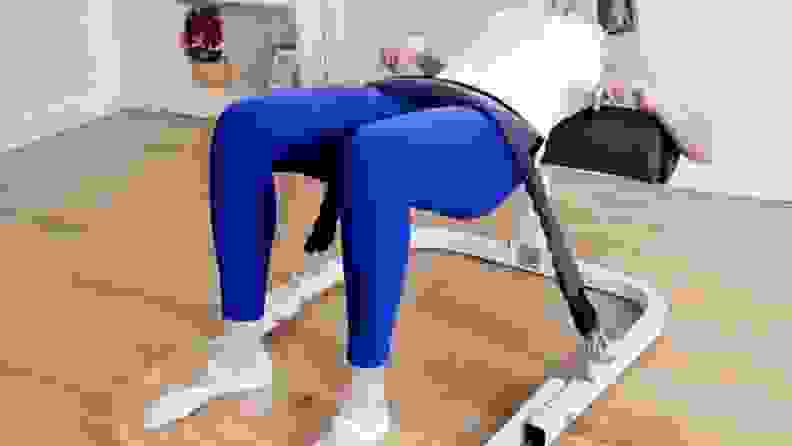 woman using the BootySprout for hip thrusts