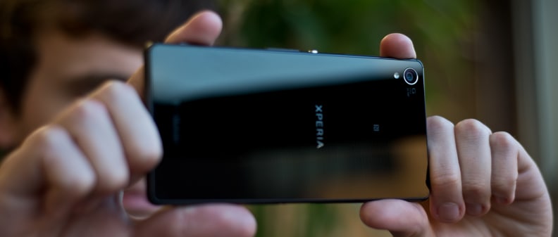 A photo of the Sony Xperia Z3 taking pictures.
