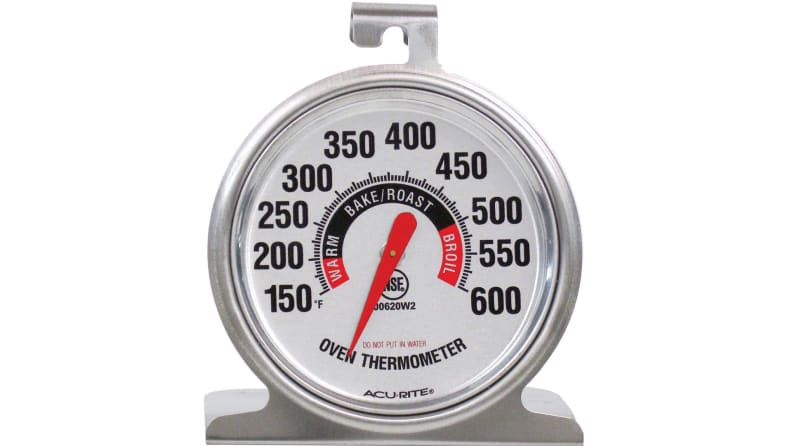 Mainstays NSF Certified Oven Safe Meat Thermometer, Extra Large Dial, Silver