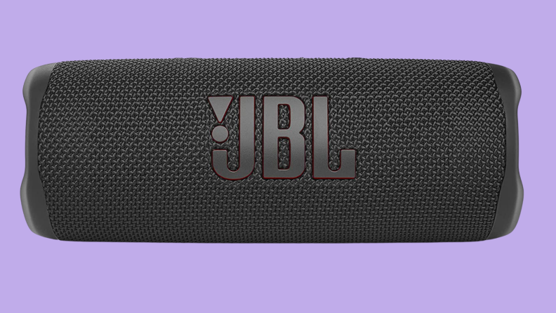 black portable speaker