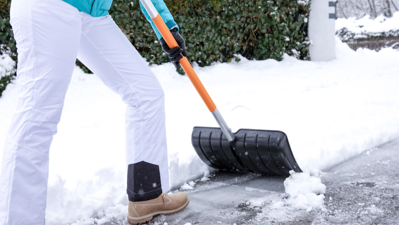 shoveling snow