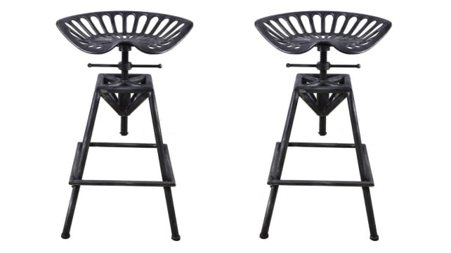 Cast-Iron and Steel Adjustable Tractor Stool