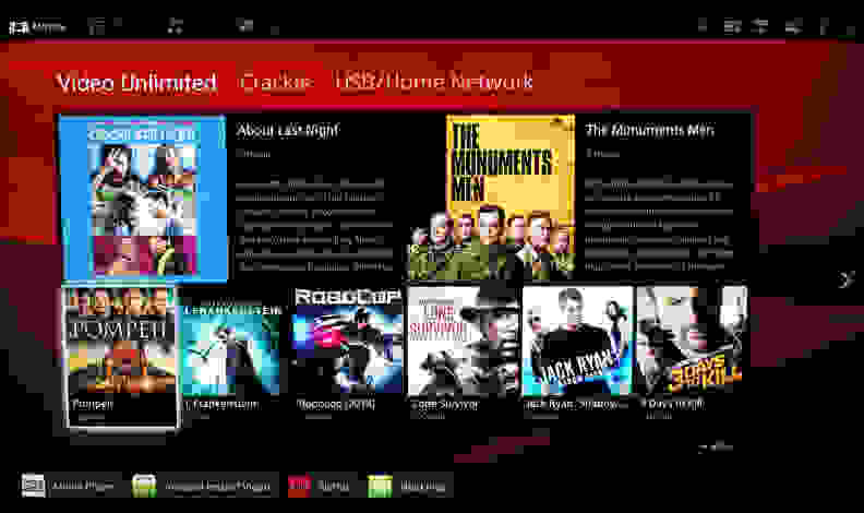 Sony XBR-55X900B Movies tab Sony Entertainment Network