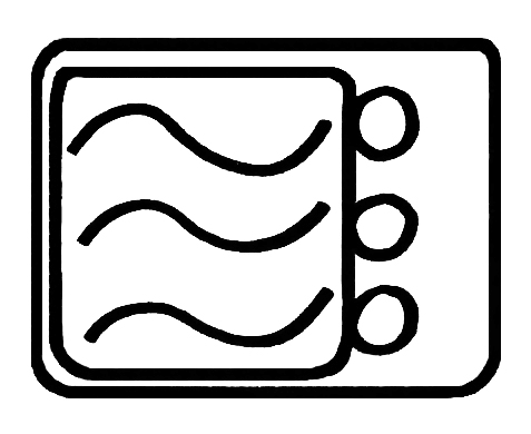 símbolo seguro para microondas