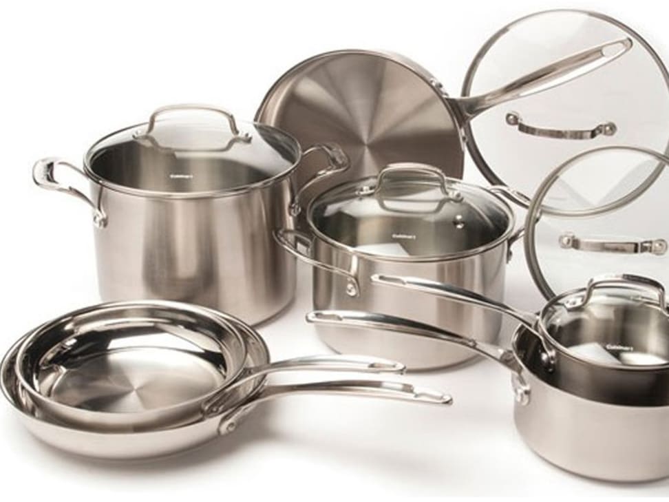 You can upgrade your kitchen aesthetic with this Cuisinart stainless cookware  set that's only $130 - Reviewed