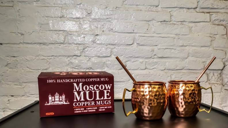 We liked the look of these copper cups, but not the tarnish after a few uses.