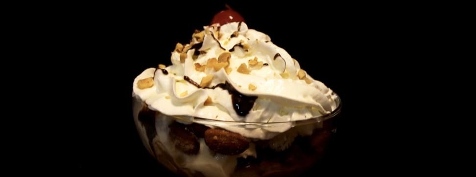 An ice cream sundae.