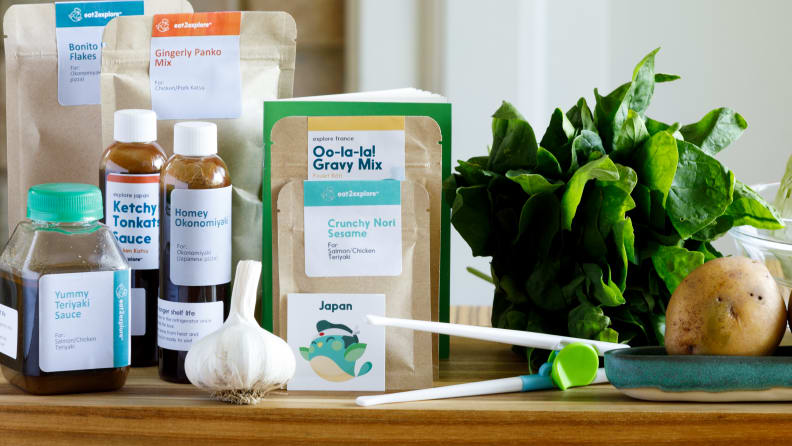 The explore Japan! kit comes with recipes for three meals.