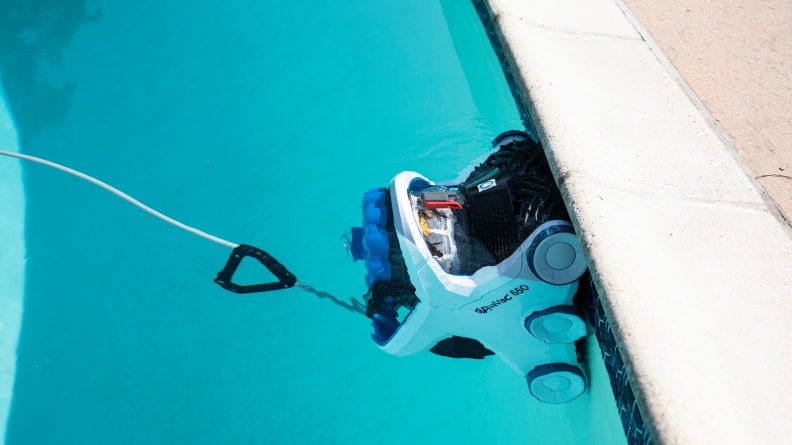 It's equipped with smart navigation system that ensures every corner of the pool gets cleaned.