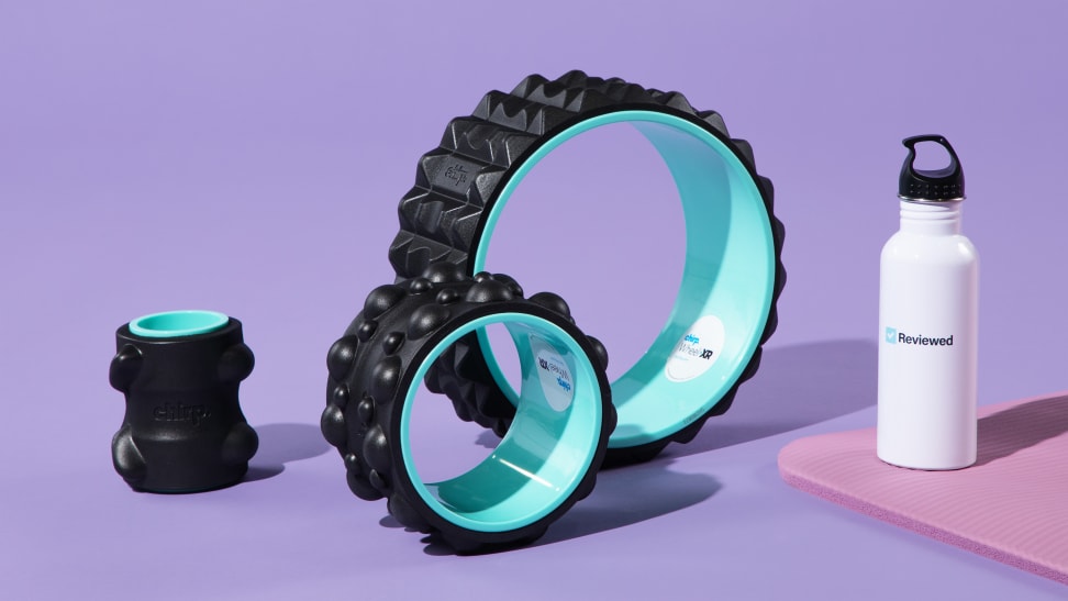 Three Chirp XR wheels on a purple background.