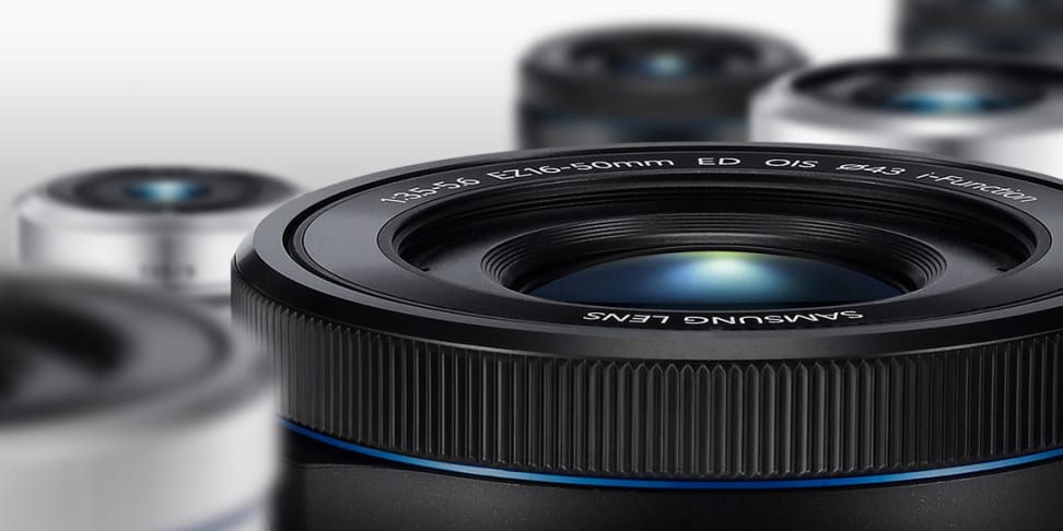 A variety of Samsung NX-mount lenses