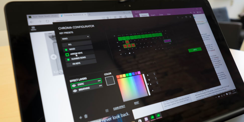 Razer Blade Stealth Chroma Settings
