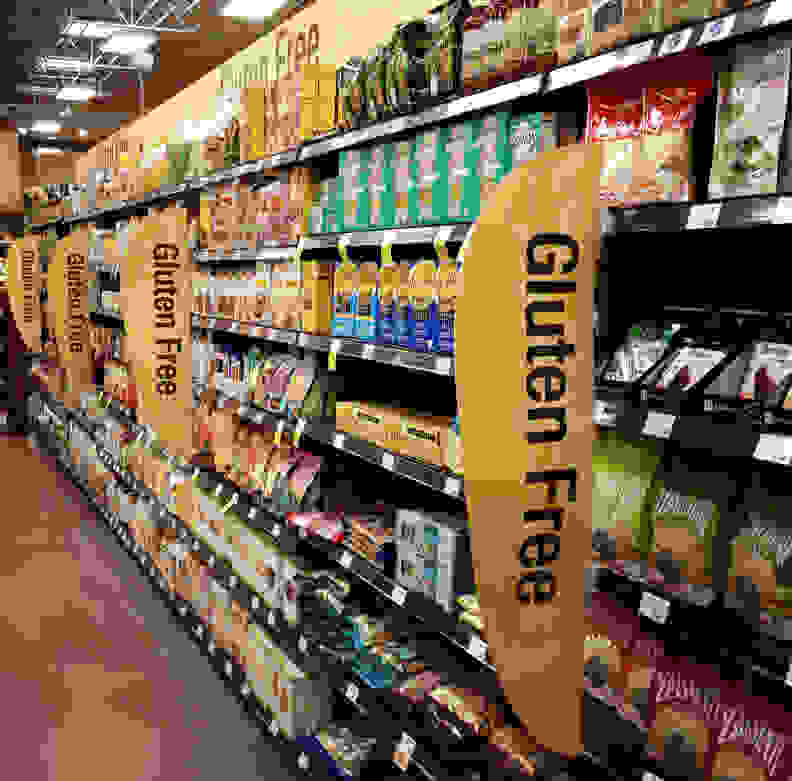 Gluten-free food aisle
