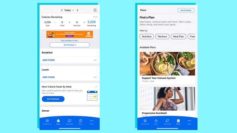 BIT model example using MyFitnessPal calorie intake monitoring