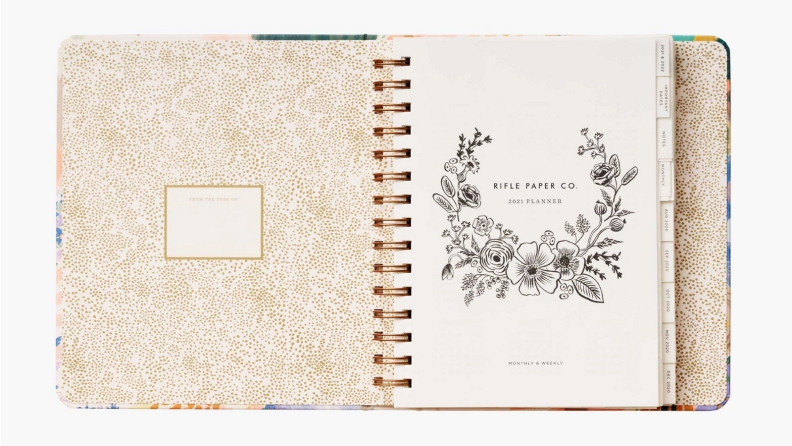 Rifle Paper Co. planner open