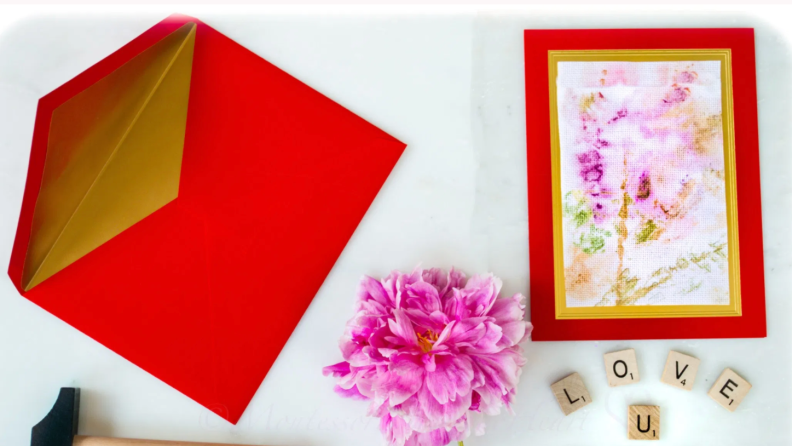 Hapa Zome flower card for mom