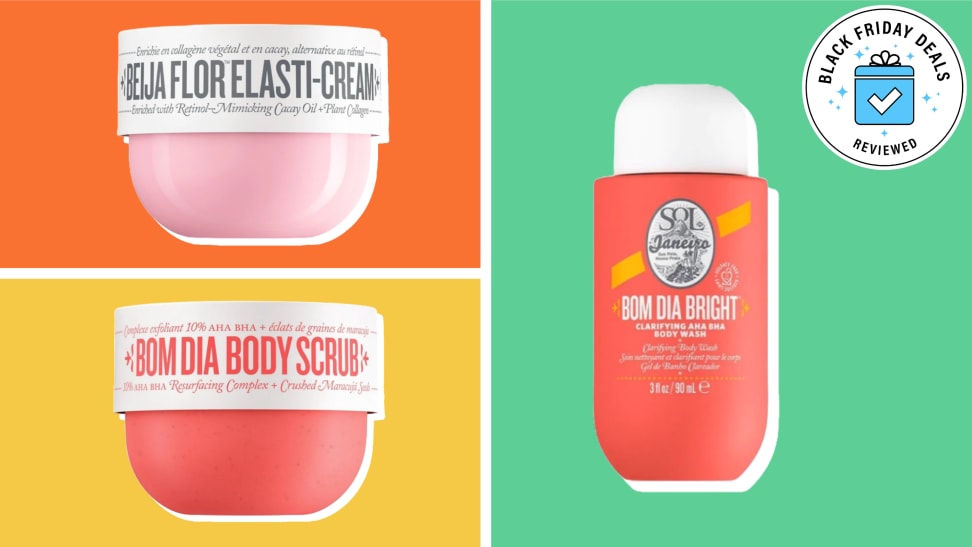 Collage of three Sol de Janeiro body care products.