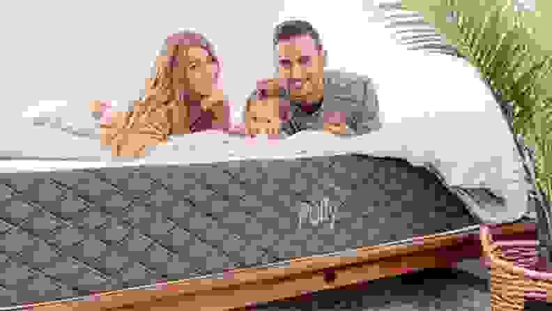 a family together on the Puffy Lux mattress