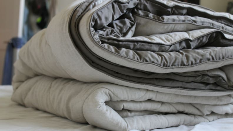 Best Comforter: Pottery Barn Linen Silk Comforter