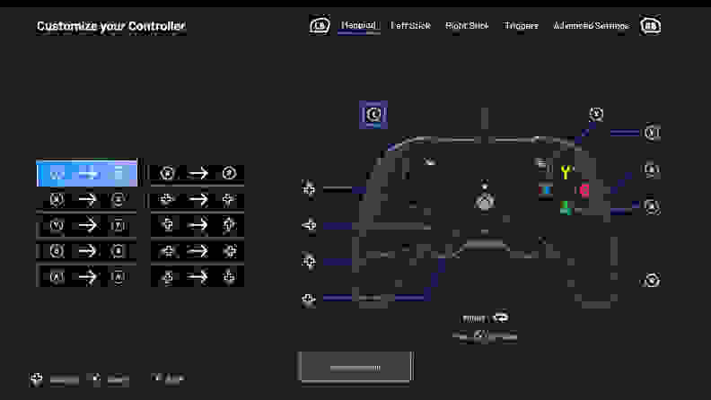 A screenshot of the Pro Compact App showing off remapping features for the controller.