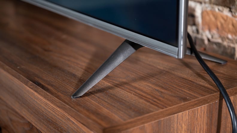A close-up of the Fire TV Omni's foot-style stand design