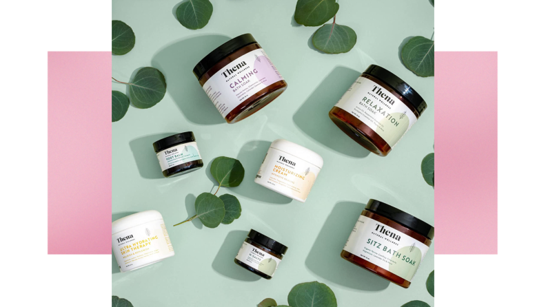 A set of Thena Natural Wellness products