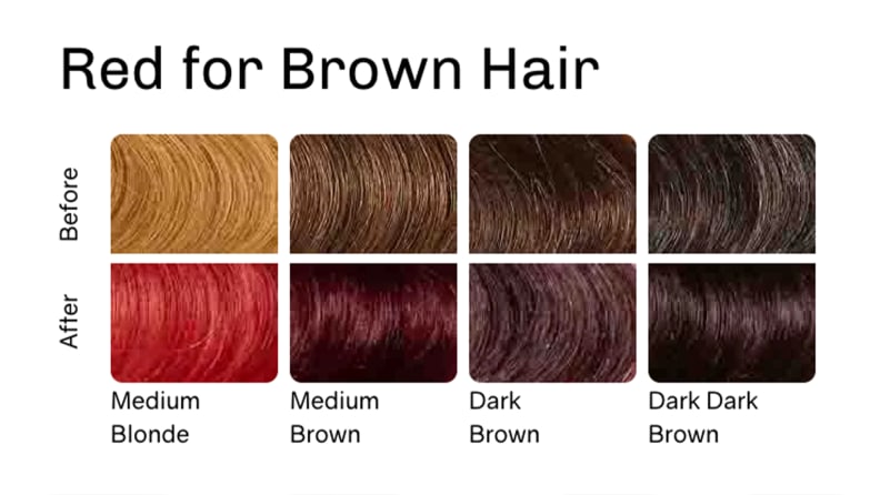 brunette hair color chart