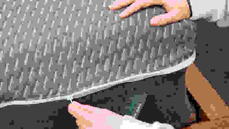The removable cover of the Tuft & Needle Mint hybrid mattress.